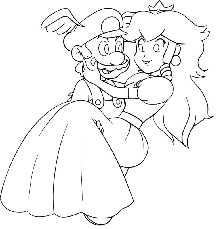 Dibujos de Princesa Peach para Colorear
