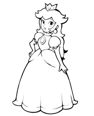 Ausmalbilder Prinzessin Peach | Malvorlagen zum Ausdrucken