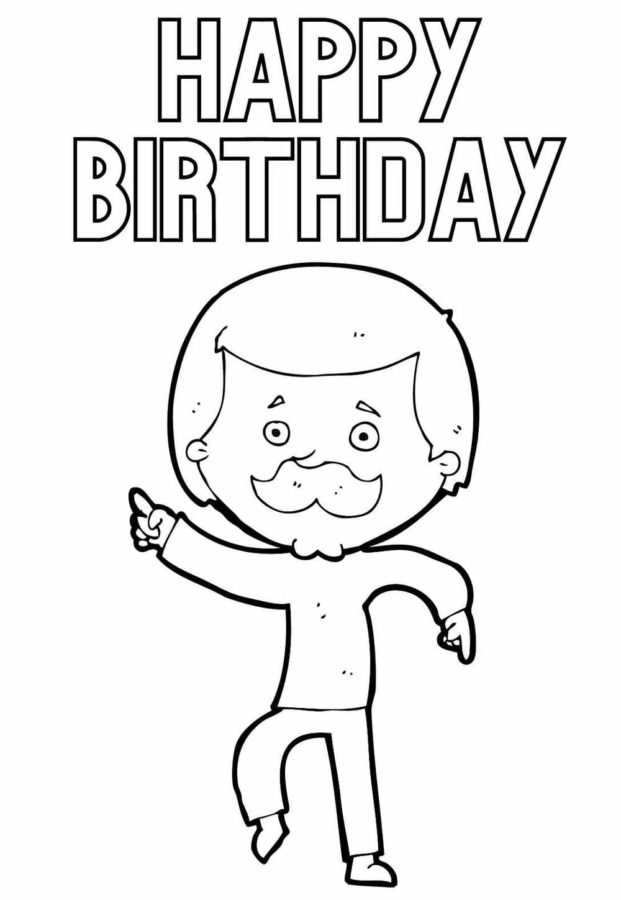 Happy Birthday Dad Coloring Pages