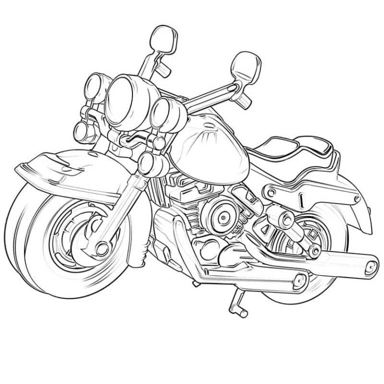 Ausmalbilder Harley Davidson | Malvorlagen zum Ausdrucken