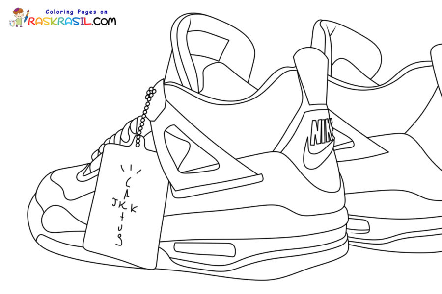 Desenhos do Jordan 4 para Colorir