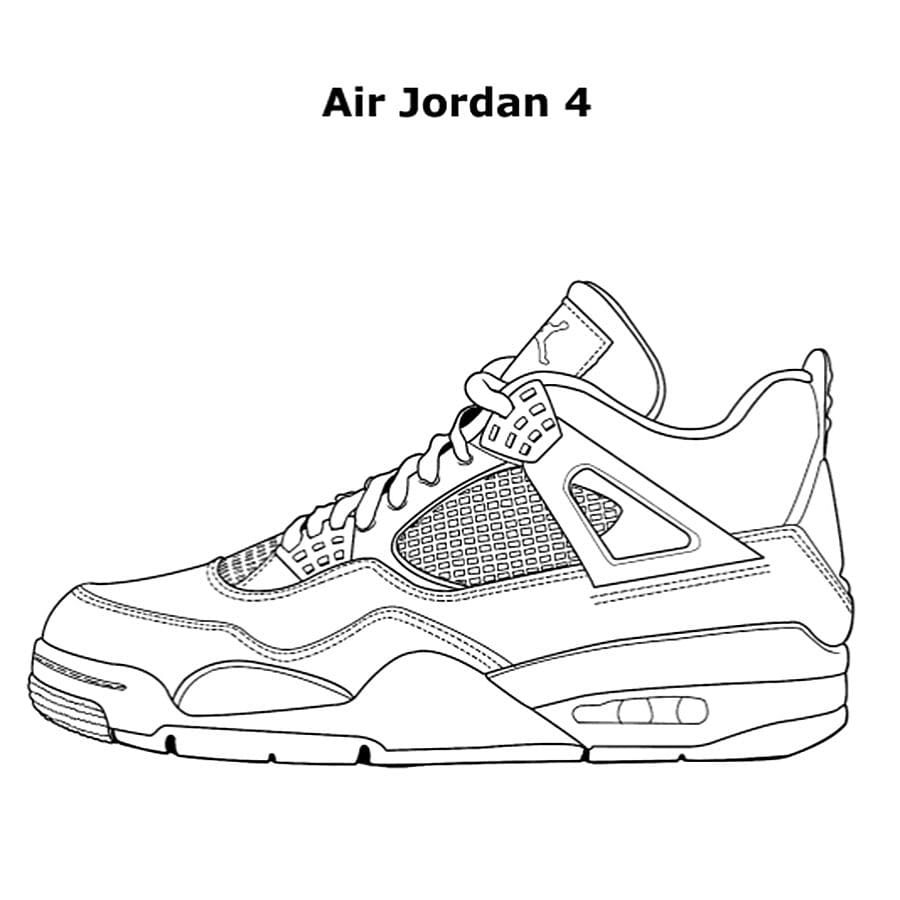 Coloriage Baskets Air Jordan à imprimer