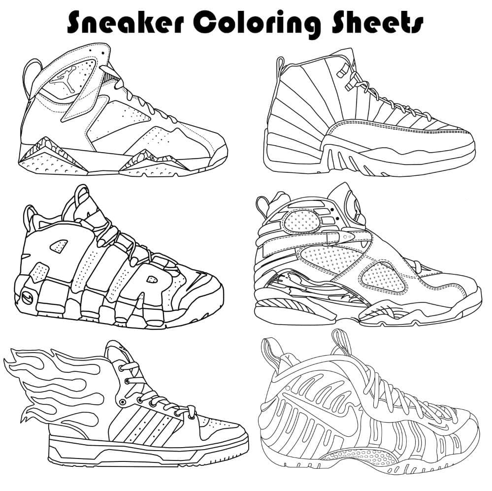 Jordan Shoes Coloring Pages