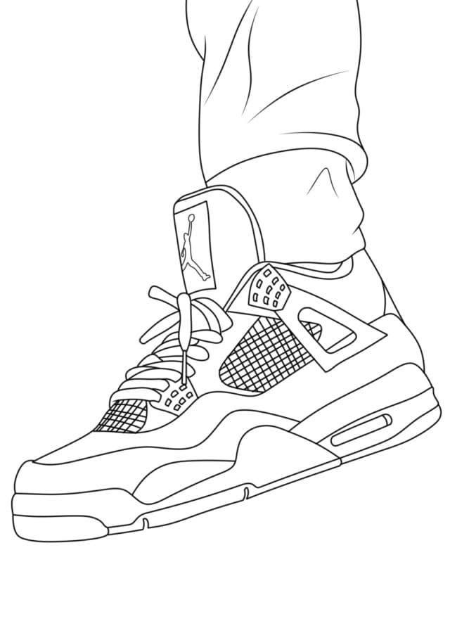 Dibujos de Zapatillas Jordan para Colorear