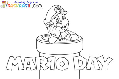 Mario Day Coloring Pages