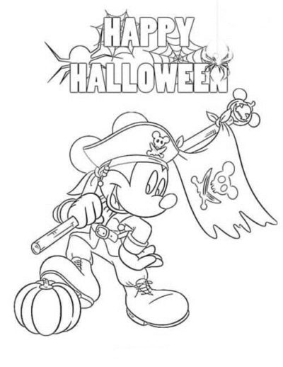 Mickey Halloween Coloring Pages