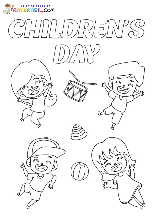 Children's Day Coloring Pages