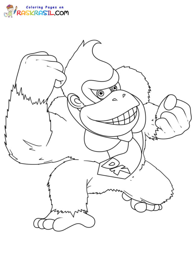 Desenhos de Donkey Kong para Colorir