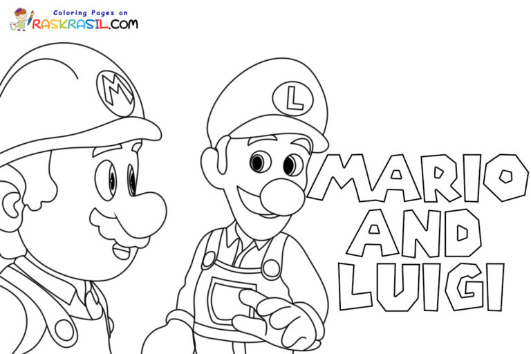 Dibujos de Mario y Luigi para Colorear
