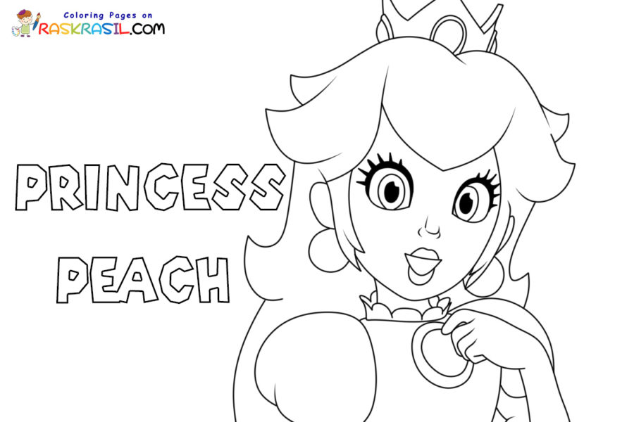 Ausmalbilder Prinzessin Peach | Malvorlagen zum Ausdrucken