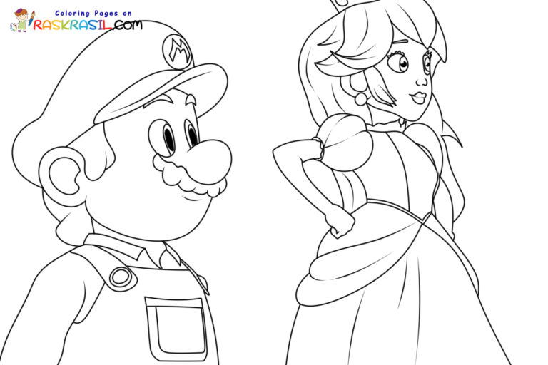 Coloriage Princesse Peach à imprimer