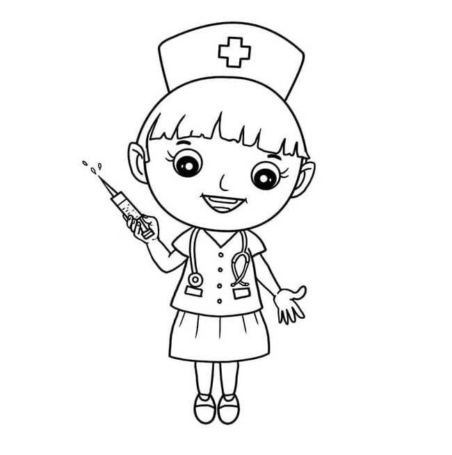 Ausmalbilder Krankenschwester | Malvorlagen zum Ausdrucken