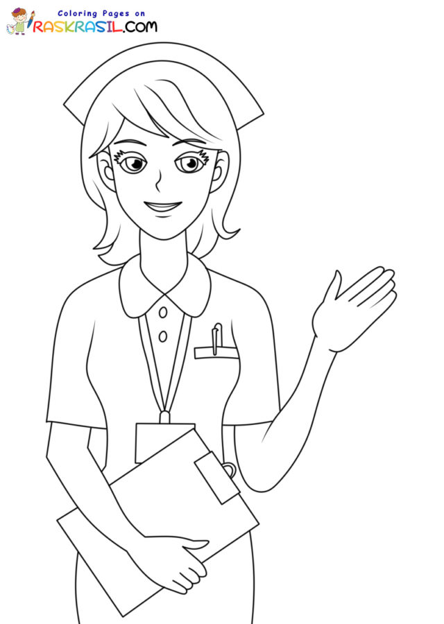 Desenhos de Enfermeira para Colorir