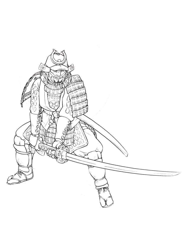 Desenhos de Samurai para Colorir
