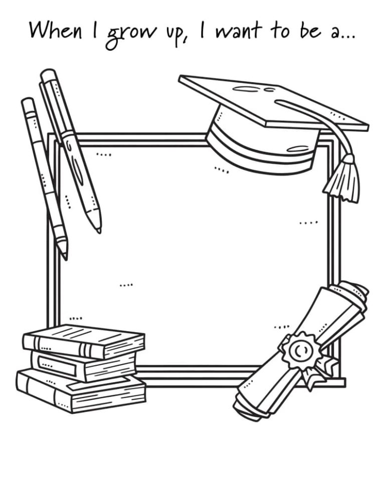 Graduation Coloring Pages Graduation Coloring Pages