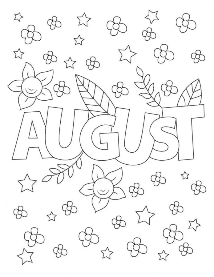 August Coloring Pages