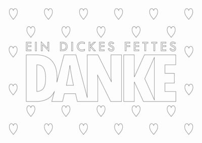 Ausmalbilder Danke | Kostenlos Malvorlagen zum Ausdrucken