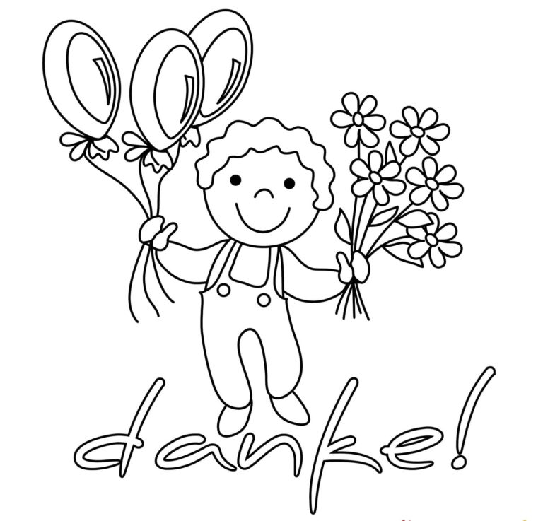Ausmalbilder Danke | Kostenlos Malvorlagen zum Ausdrucken