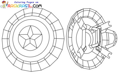 Captain America Shield Coloring Pages