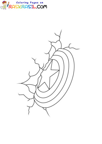 Captain America Shield Coloring Pages