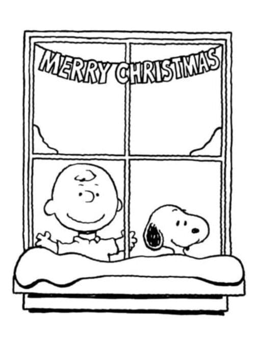 Disegni Natale di Charlie Brown da Colorare