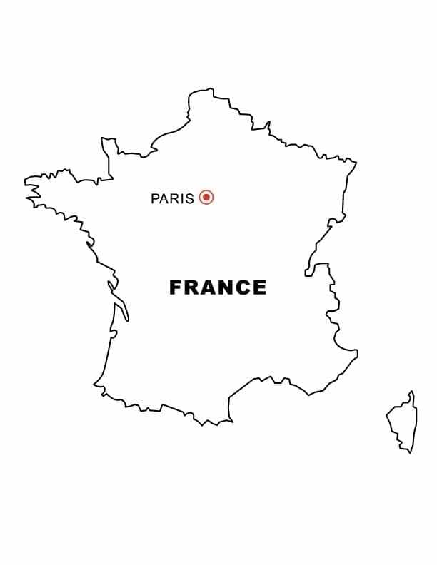 Ausmalbilder Frankreich | Kostenlos Malvorlagen zum Ausdrucken