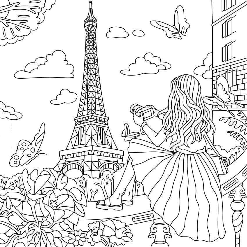 Dibujos de Francia para Colorear