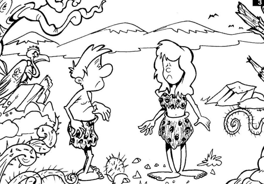 Adam and Eve Coloring Pages