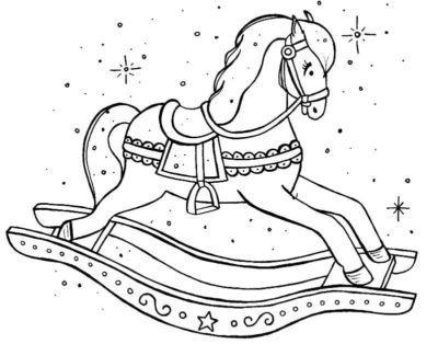 Ausmalbilder Weihnachtspferd | Malvorlagen zum Ausdrucken
