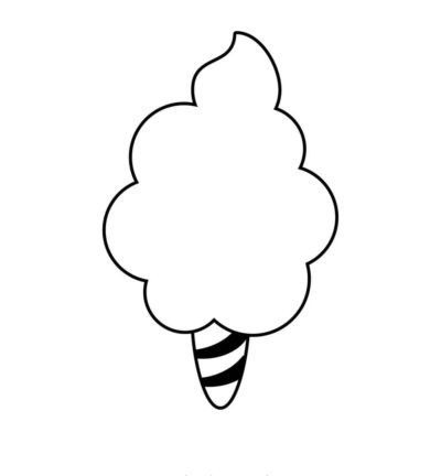 Cotton Candy Coloring Pages