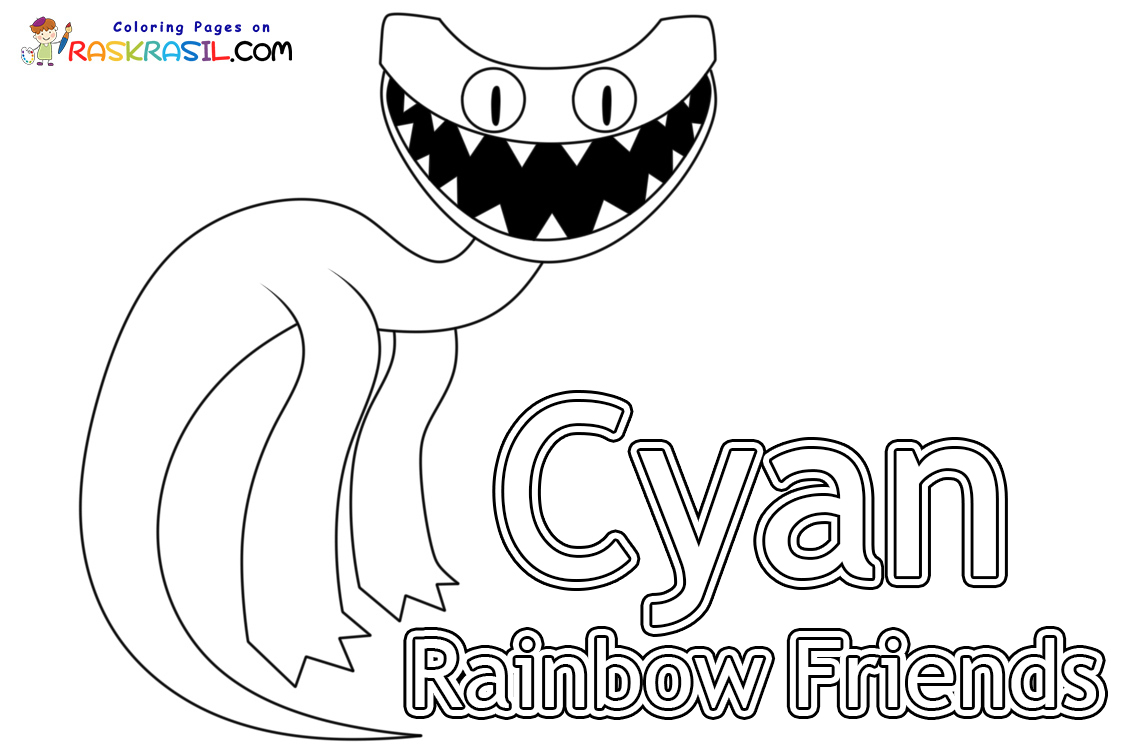 How to draw Cyan from Rainbow Friends 2 