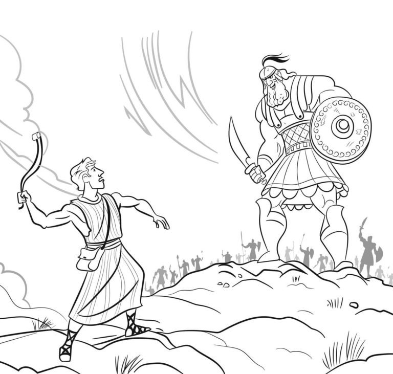 David And Goliath Coloring Pages