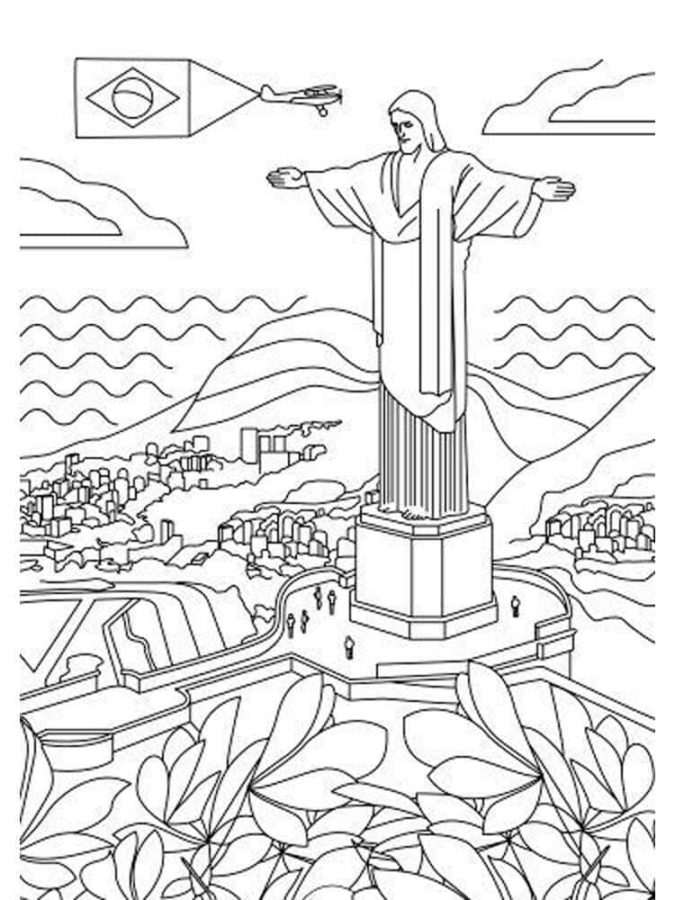 Dibujos de Brasil para Colorear