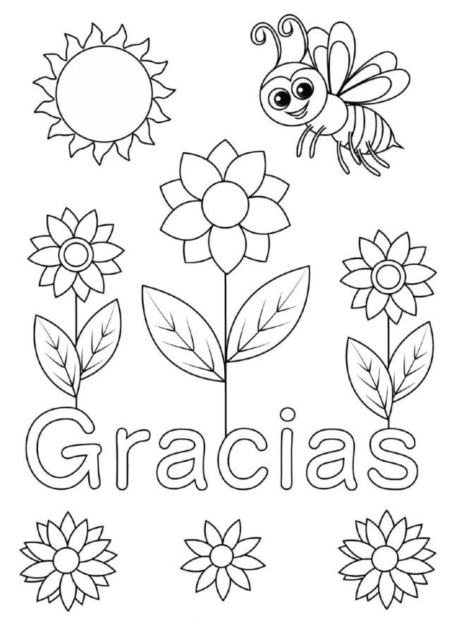 Dibujos de Gracias para Colorear