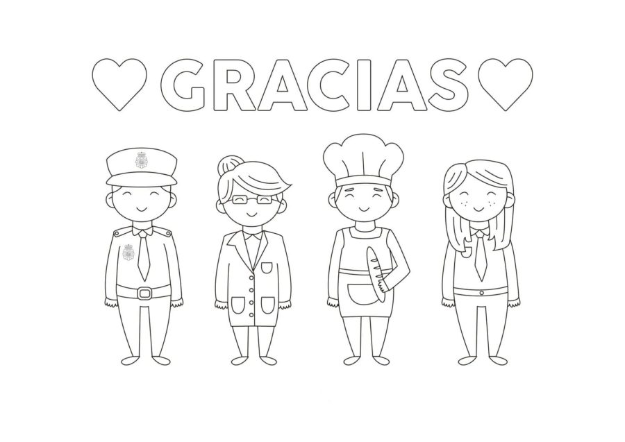 Dibujos de Gracias para Colorear