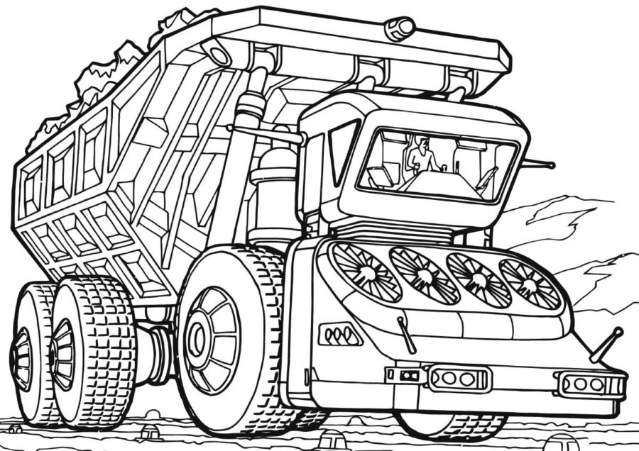 Dump Truck Coloring Pages