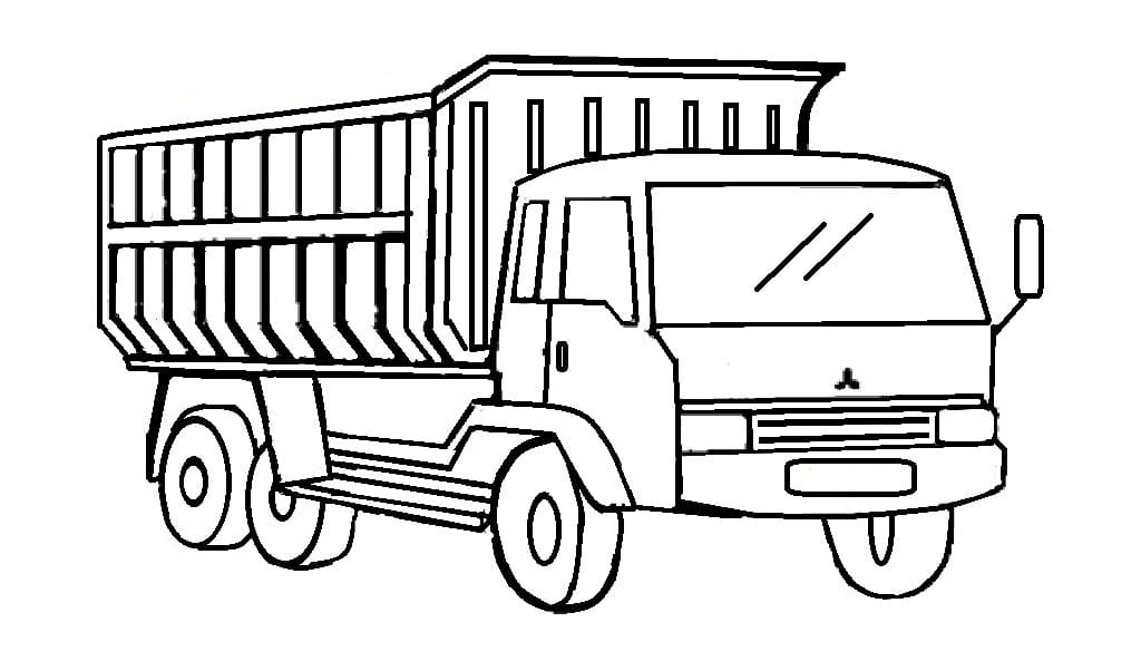 Desenhos de Caminhão Basculante para Colorir