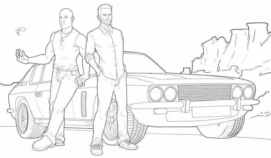 Coloriage Fast and Furious à imprimer