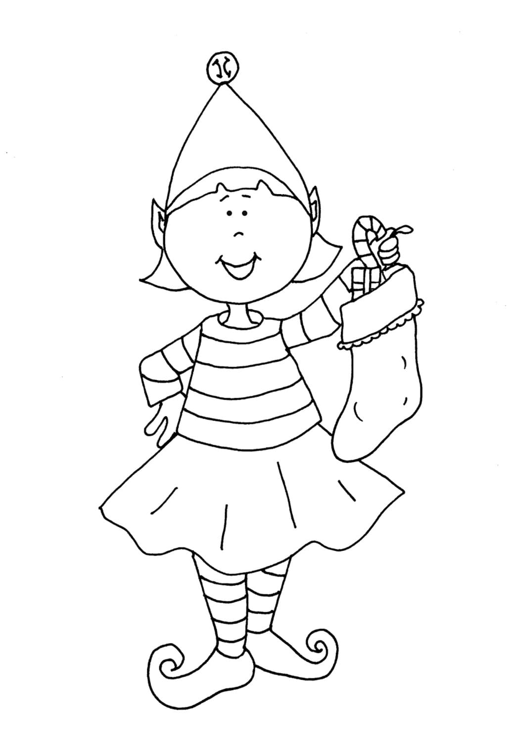 Kolorowanki Dziewczyna Elf | Darmowe Malowanki do wydruku