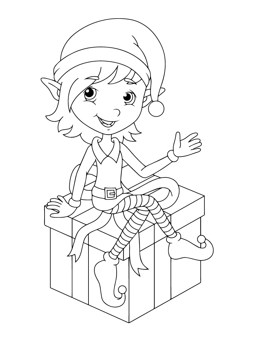 Elf Girl Coloring Pages