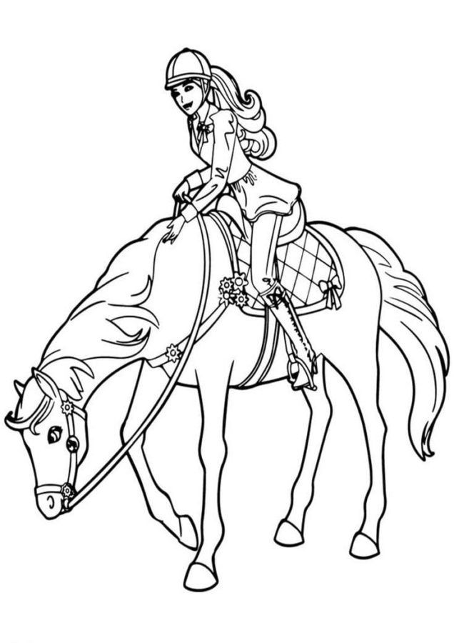 Ausmalbilder Pferde und Reiten | Malvorlagen zum Ausdrucken