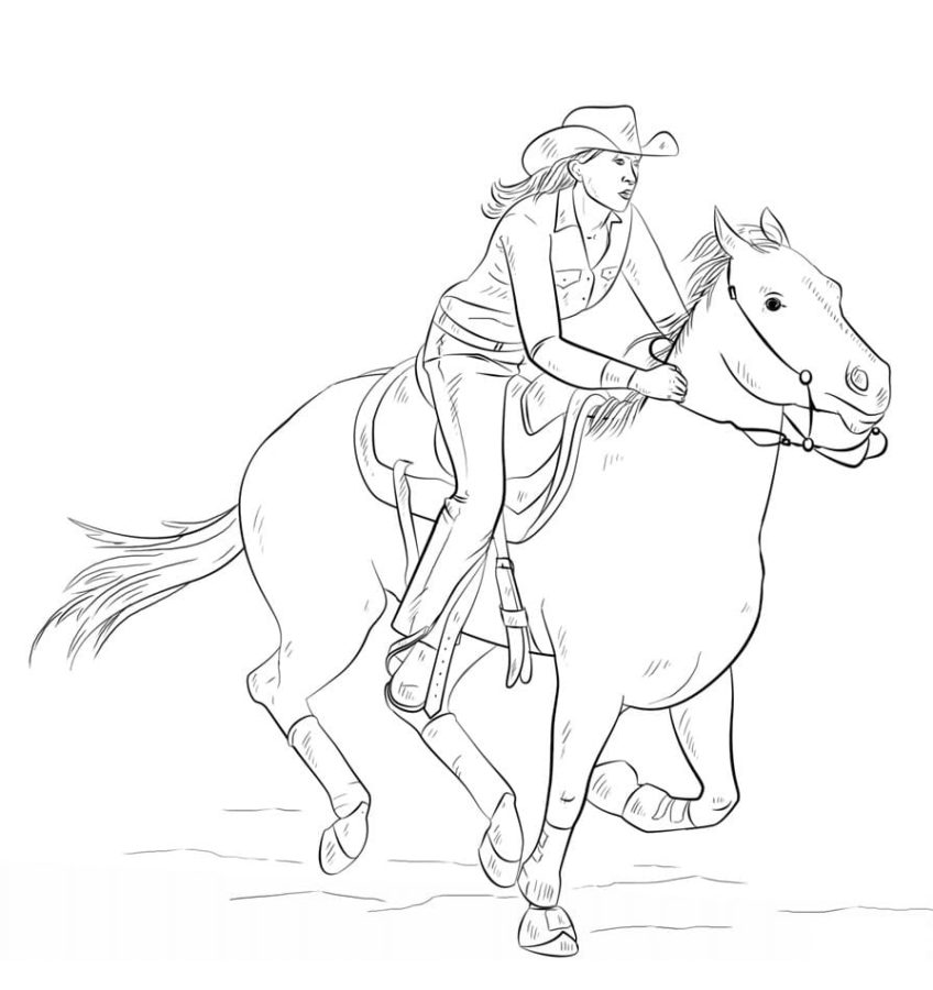 Ausmalbilder Pferde und Reiten | Malvorlagen zum Ausdrucken