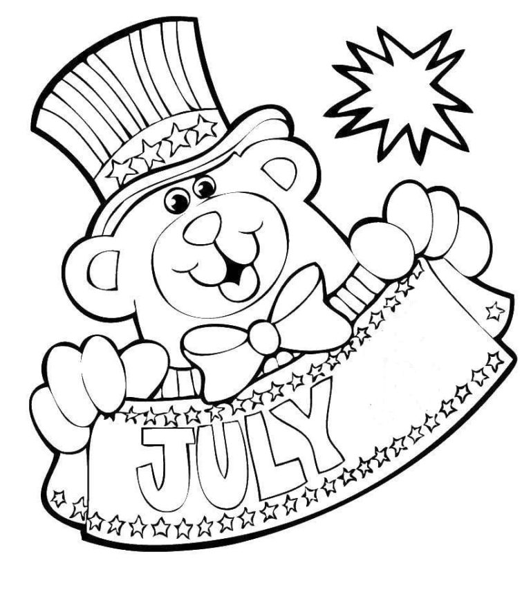 July Coloring Pages