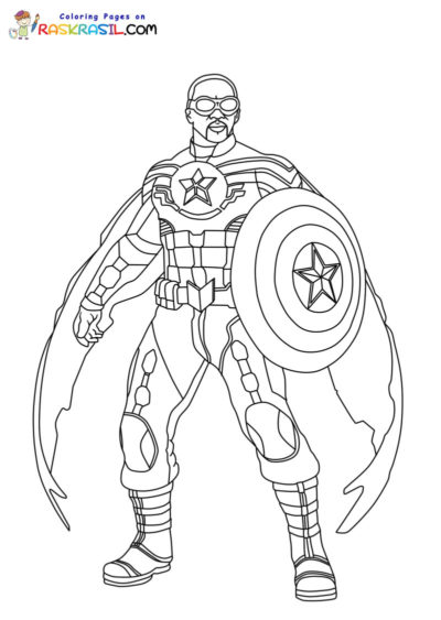 Ausmalbilder Captain America | Malvorlagen zum Ausdrucken
