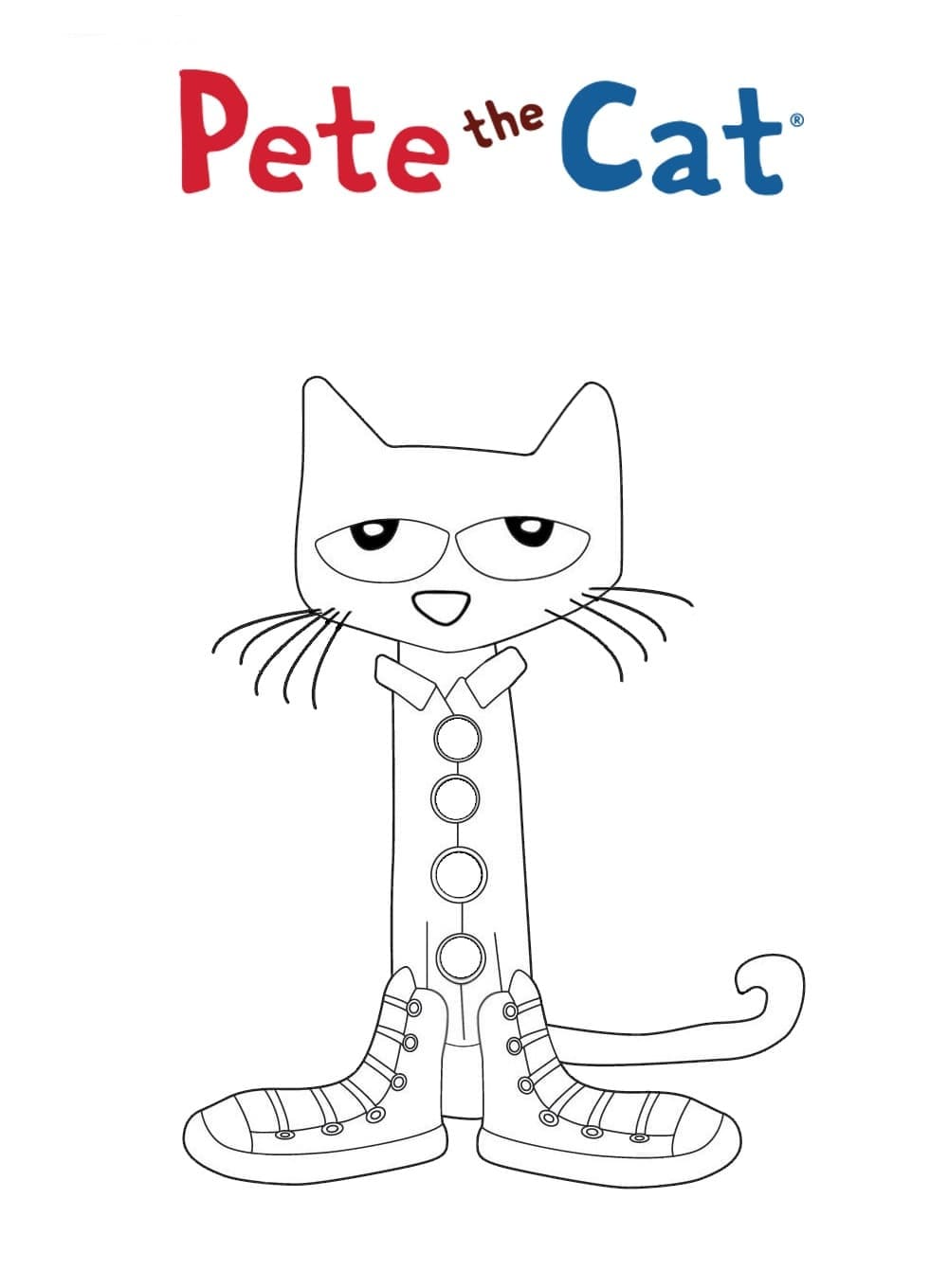 Ausmalbilder Pete the Cat | Malvorlagen zum Ausdrucken