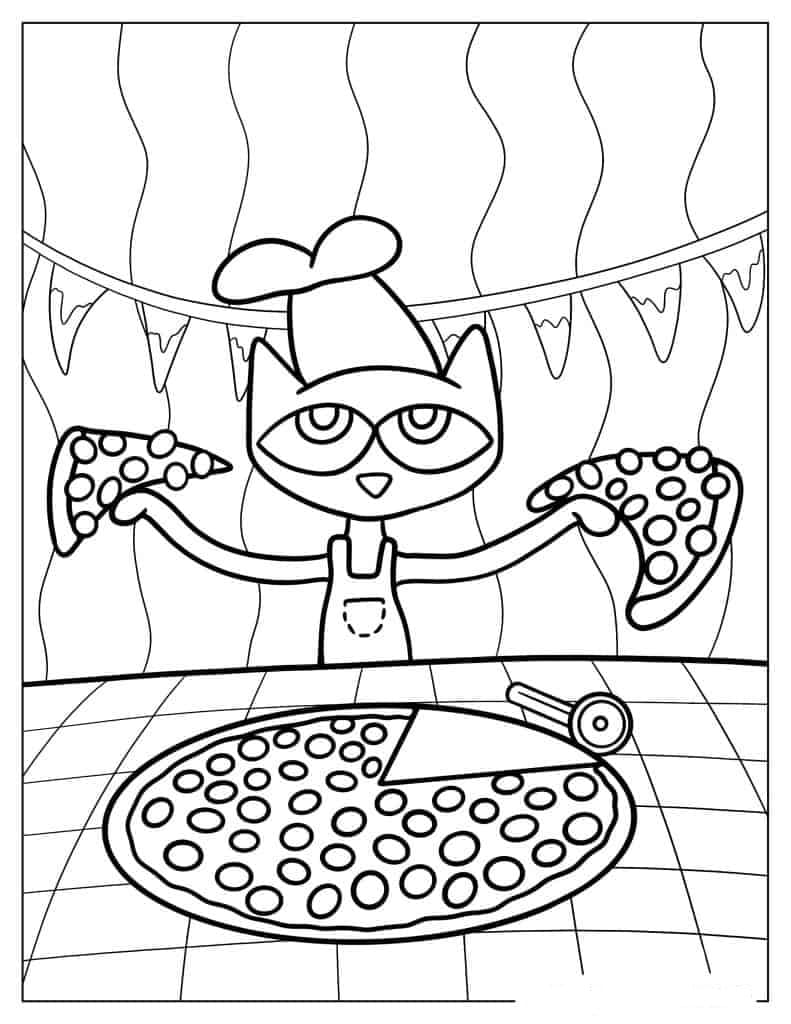 Dibujos de Pete el Gato para Colorear