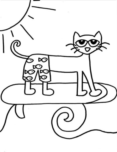 Ausmalbilder Pete the Cat | Malvorlagen zum Ausdrucken