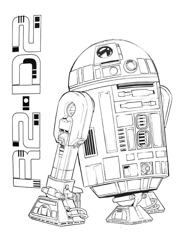 Coloriage R2D2 Star Wars à imprimer