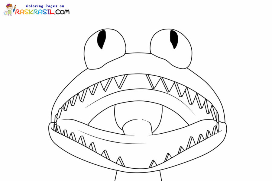 Cyan Rainbow Friends 2 Coloring Pages Printable for Free Download