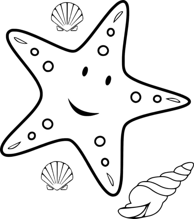 Desenhos de Estrelas do Mar para Colorir